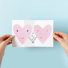Load image into Gallery viewer, Two Hearts Greeting Card to Unfold