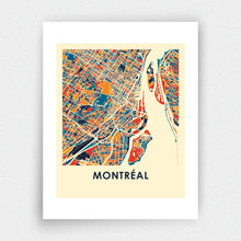 Load image into Gallery viewer, Montréal Map Print - Chroma Style