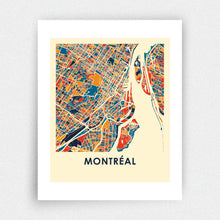 Load image into Gallery viewer, Montréal Map Print - Chroma Style