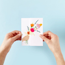 Load image into Gallery viewer, Flowers Greeting Card to Unfold