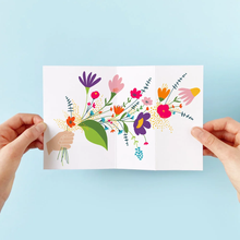 Load image into Gallery viewer, Flowers Greeting Card to Unfold