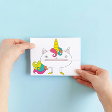 Load image into Gallery viewer, Unicorn Greeting Card to Unfold