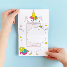 Load image into Gallery viewer, Unicorn Greeting Card to Unfold