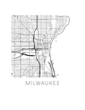 Load image into Gallery viewer, Milwaukee Map Print