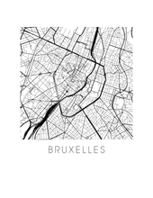 Load image into Gallery viewer, Bruxelles Map Print