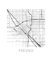 Load image into Gallery viewer, Fresno Map Print