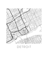 Load image into Gallery viewer, Detroit Map Print