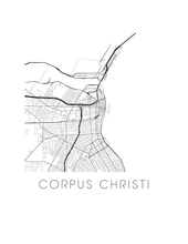Load image into Gallery viewer, Corpus Christi Map Print