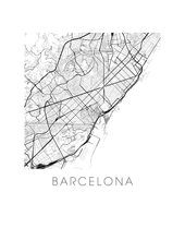Load image into Gallery viewer, Barcelona Map Print