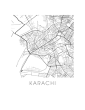 Load image into Gallery viewer, Karachi Map Print