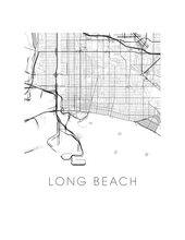 Load image into Gallery viewer, Long Beach Map Print