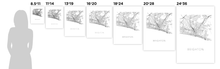Load image into Gallery viewer, Brighton Map Black and White Print - england Black and White Map Print