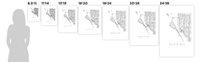 Load image into Gallery viewer, Siesta Key Map Black and White Print - florida Black and White Map Print