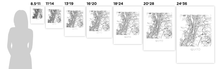Load image into Gallery viewer, Quito Map Black and White Print - ecuador Black and White Map Print