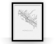 Load image into Gallery viewer, Honolulu Map Print