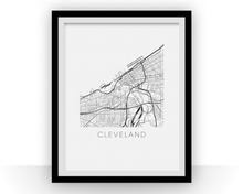 Load image into Gallery viewer, Cleveland Map Print