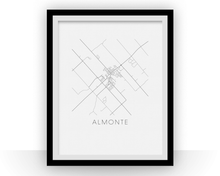 Charger l'image dans la galerie, Affiche cartographique de Almonte - Style Noir et Blanc