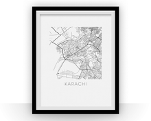 Load image into Gallery viewer, Karachi Map Print