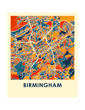 Load image into Gallery viewer, Birmingham Alabama Map Print - Full Color Map Poster