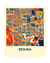 Charger l'image dans la galerie, Affiche cartographique de Regina - Style Chroma