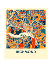 Charger l'image dans la galerie, Affiche cartographique de Richmond - Style Chroma
