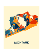 Charger l'image dans la galerie, Affiche cartographique de Montauk - Style Chroma