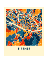 Load image into Gallery viewer, Florence Map Print - Full Color Map Poster