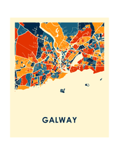 Load image into Gallery viewer, Galway Map Print - Full Color Map Poster