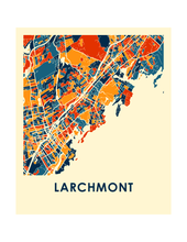 Load image into Gallery viewer, Larchmont NY Map Print - Full Color Map Poster