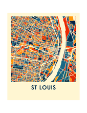 Load image into Gallery viewer, St Louis Map Print - Full Color Map Poster