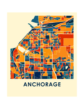 Load image into Gallery viewer, Anchorage Map Print - Full Color Map Poster