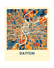 Load image into Gallery viewer, Dayton Map Print - Full Color Map Poster