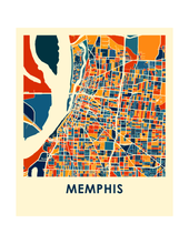 Load image into Gallery viewer, Memphis Map Print - Full Color Map Poster