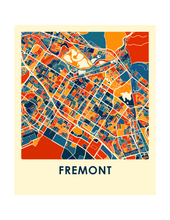 Load image into Gallery viewer, Fremont Map Print - Full Color Map Poster