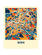 Load image into Gallery viewer, Bern Map Print - Full Color Map Poster