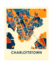 Charger l'image dans la galerie, Affiche cartographique de Charlottetown PEI - Style Chroma