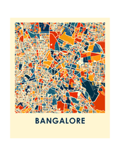 Load image into Gallery viewer, Bangalore Map Print - Full Color Map Poster