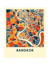 Load image into Gallery viewer, Bangkok Map Print - Full Color Map Poster