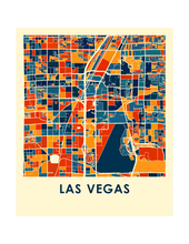 Charger l'image dans la galerie, Affiche cartographique de Las Vegas - Style Chroma