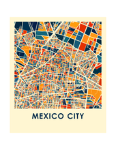 Load image into Gallery viewer, Mexico City Map Print - Full Color Map Poster