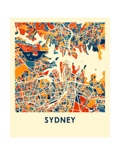 Load image into Gallery viewer, Sydney Map Print - Full Color Map Poster