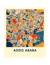 Load image into Gallery viewer, Addis Ababa Map Print - Full Color Map Poster