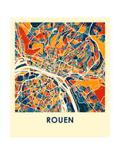 Load image into Gallery viewer, Rouen Map Print - Full Color Map Poster