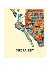 Load image into Gallery viewer, Siesta Key Map Print - Full Color Map Poster
