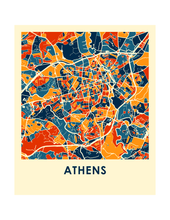 Load image into Gallery viewer, Athens Georgia Map Print - Full Color Map Poster