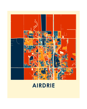Load image into Gallery viewer, Airdrie Alberta Map Print - Full Color Map Poster