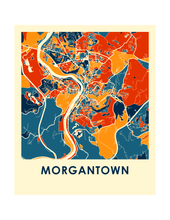 Load image into Gallery viewer, Morgantown Map Print - Full Color Map Poster