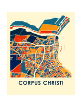 Load image into Gallery viewer, Corpus Christi Map Print - Full Color Map Poster