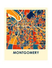 Load image into Gallery viewer, Montgomery Map Print - Full Color Map Poster