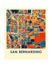 Load image into Gallery viewer, San Bernardino Map Print - Full Color Map Poster
